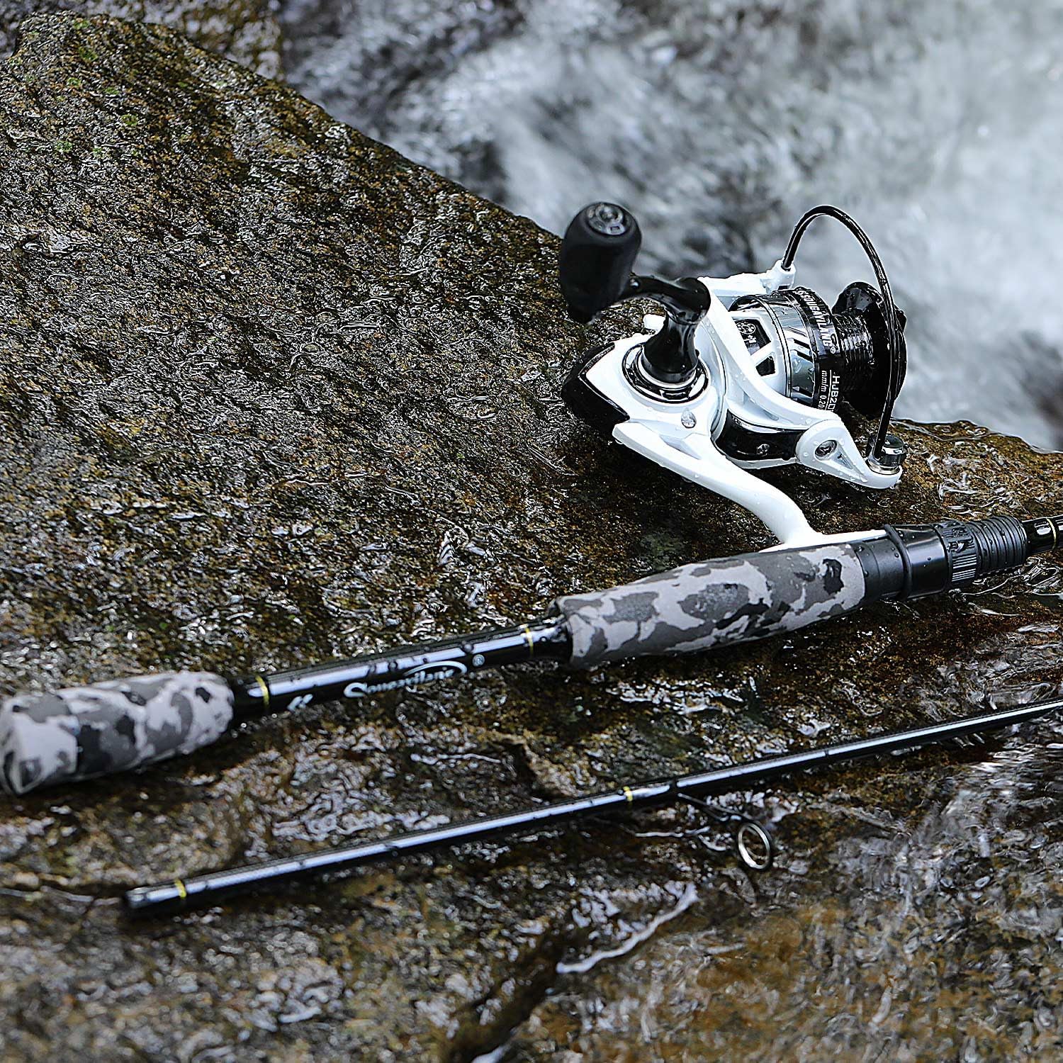 Sougayilang Fishing Rod and Reel Combo, Stainless Steel Guides Fishing Pole with Spinning Reel Combo for Bass Fishing