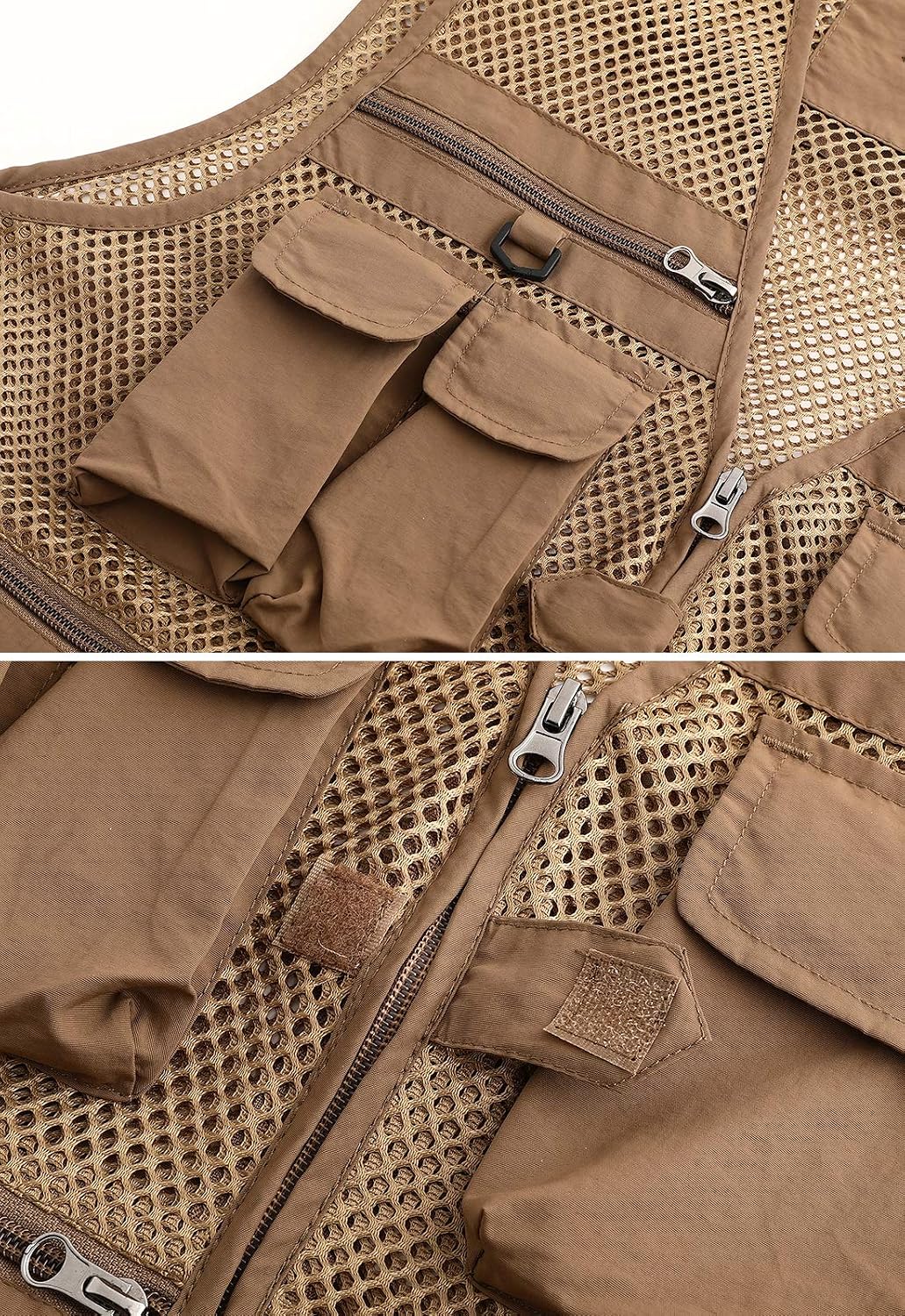 Hbufnha Outdoor Fishing Hunting Vest Multi Pockets Work Cargo Jacket