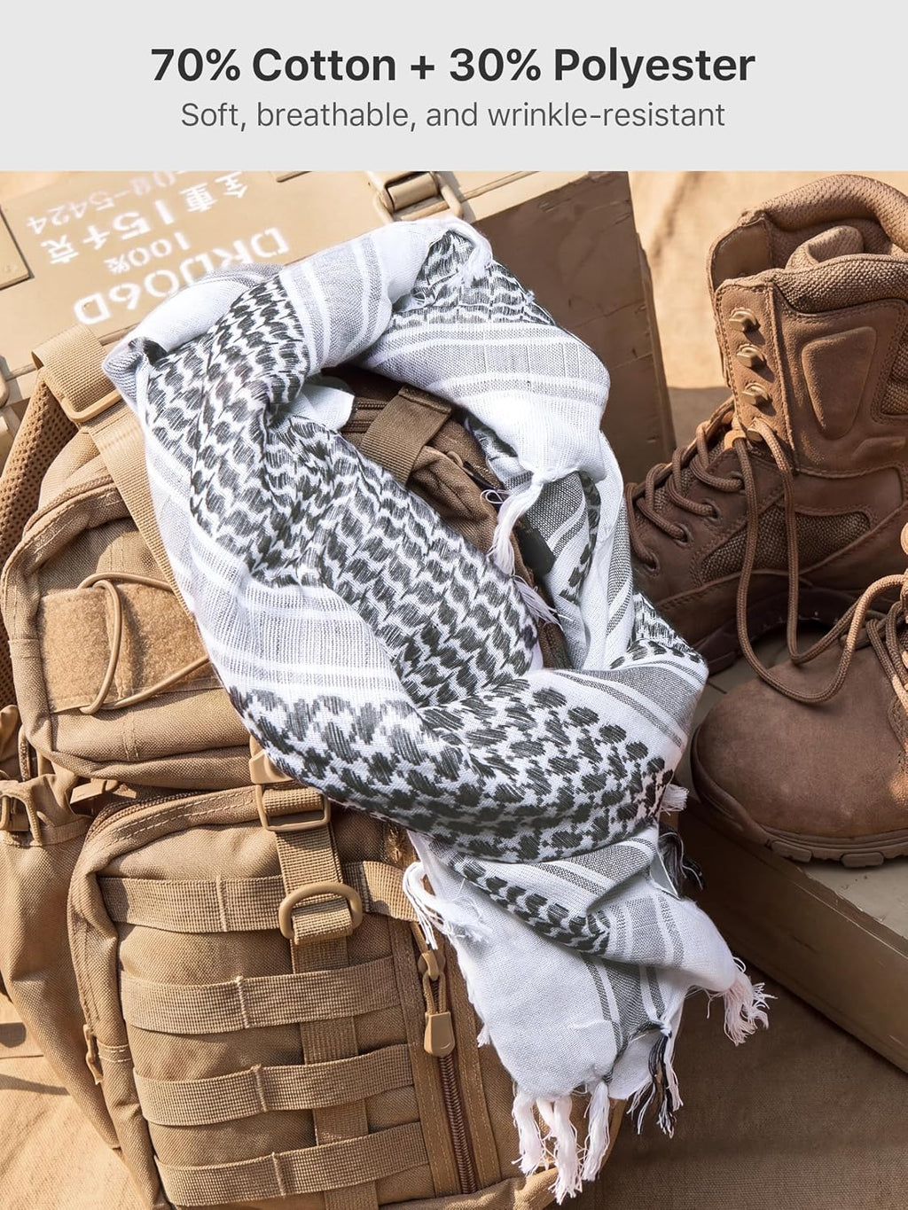 FREE SOLDIER Shemagh Keffiyeh Scarf for Men