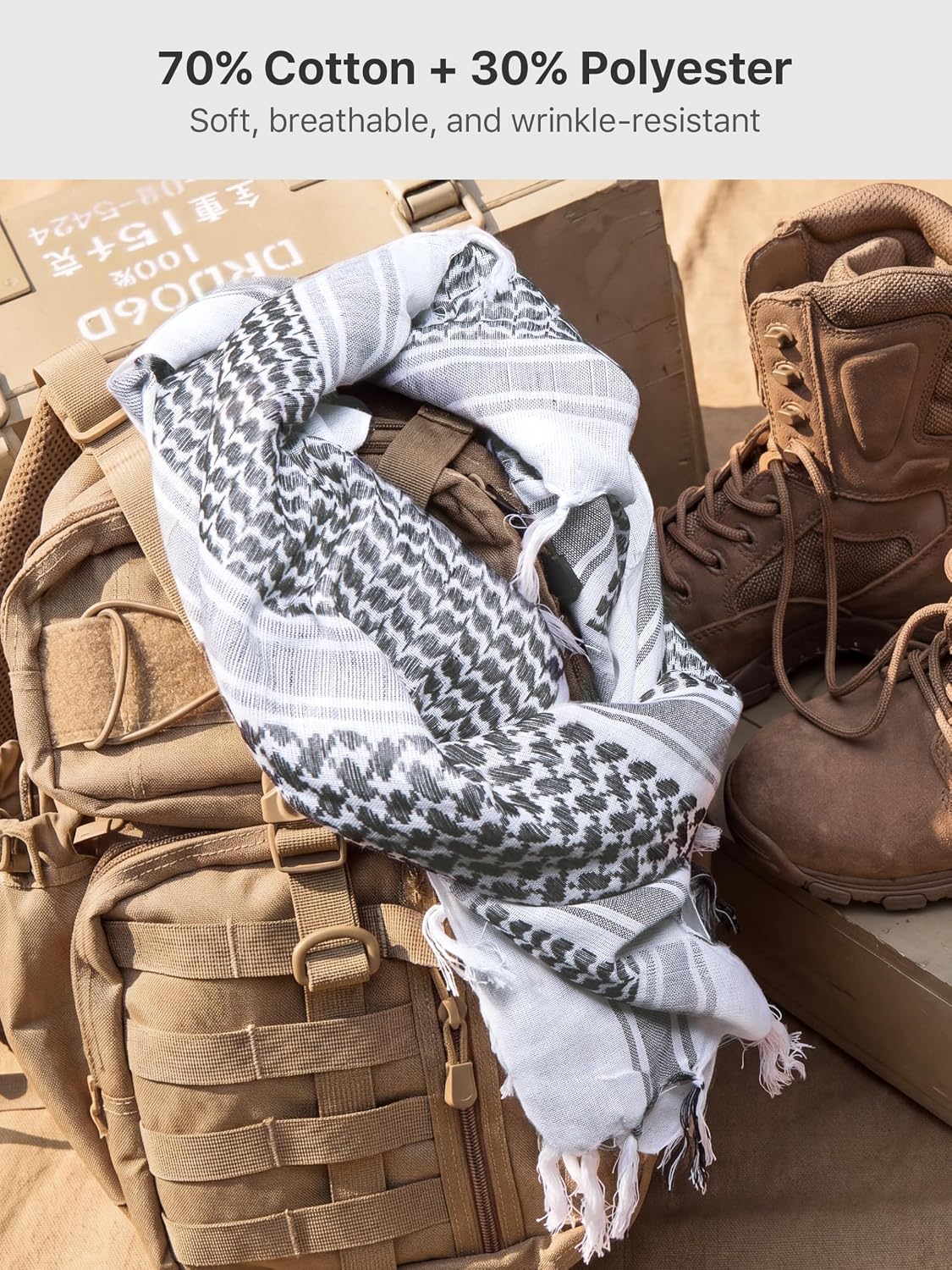FREE SOLDIER Shemagh Keffiyeh Scarf for Men