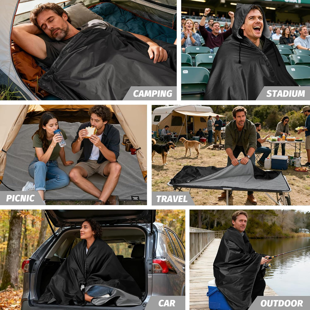 Large Waterproof Outdoor Stadium Blanket 80"x 58"