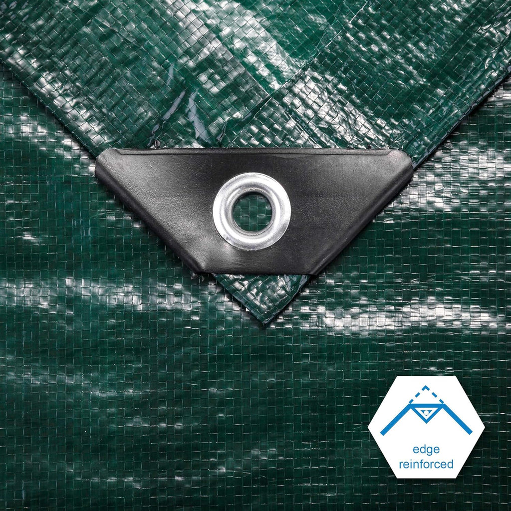 CARTMAN 10x12Ft Multipurpose Waterproof Poly Tarp Cover 8 Mil, Green