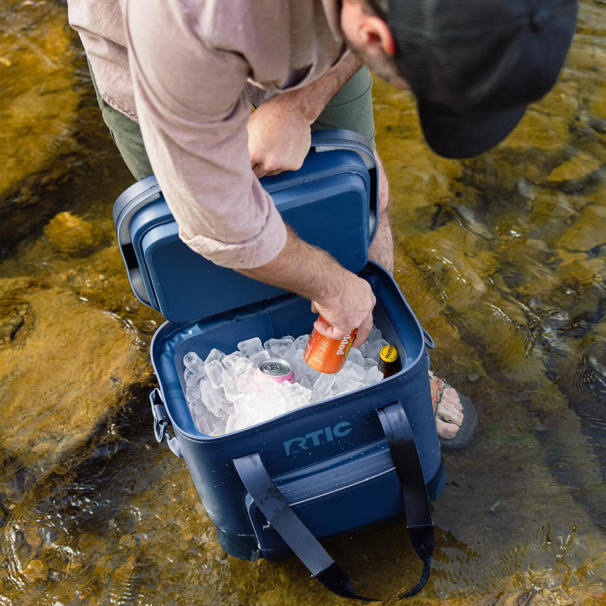RTIC Ultra-Tough Soft Cooler Pro, Insulated, Waterproof, Leak Proof, Portable Floating Bag for Beverage, Drink, Lunch, Outdoor, Beach, Car, Camping, Picnic, Fishing, Boat