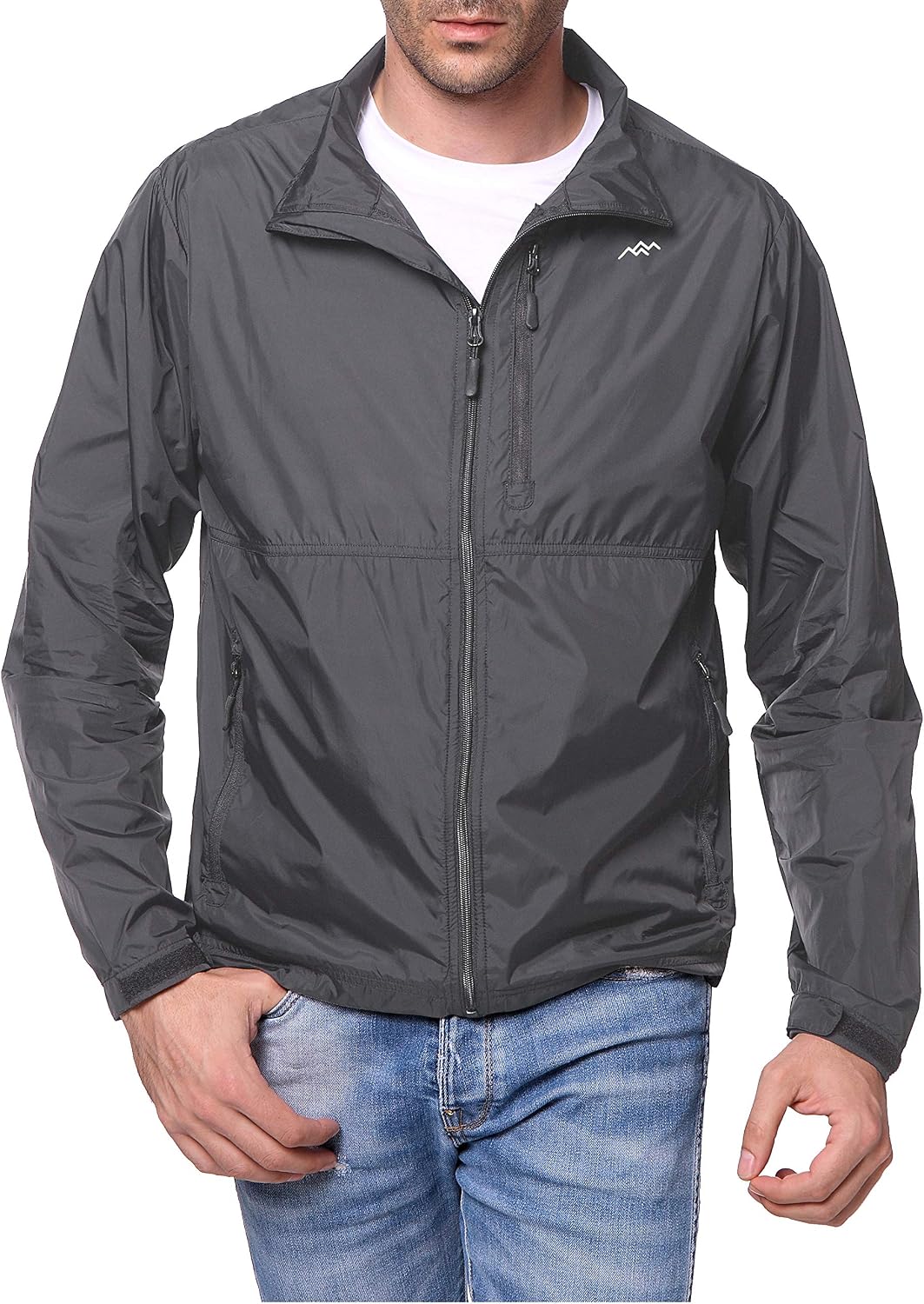 TRAILSIDE SUPPLY CO. Mens Windbreaker Jackets Lightweight Packable Jacket