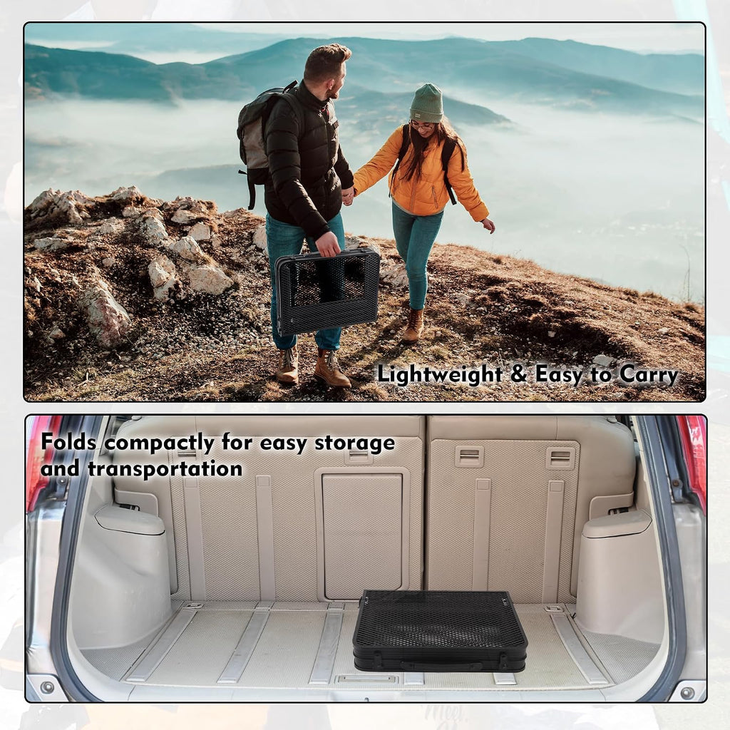GREGIN Folding Camping Grill Table, Outdoor Metal Table. Foldable, Portable