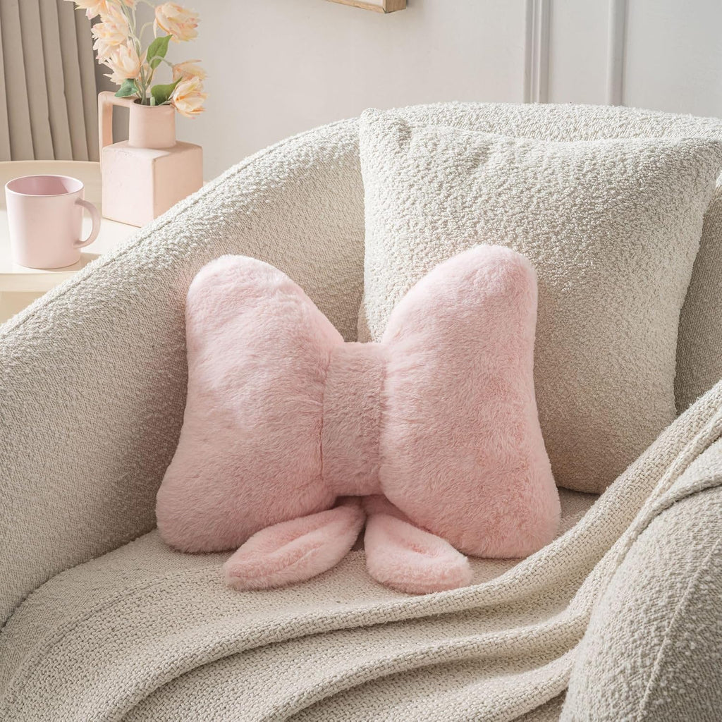 Room Decor Home Decor Bow Throw Pillows Decorative Pillows,Pink 10*8inch