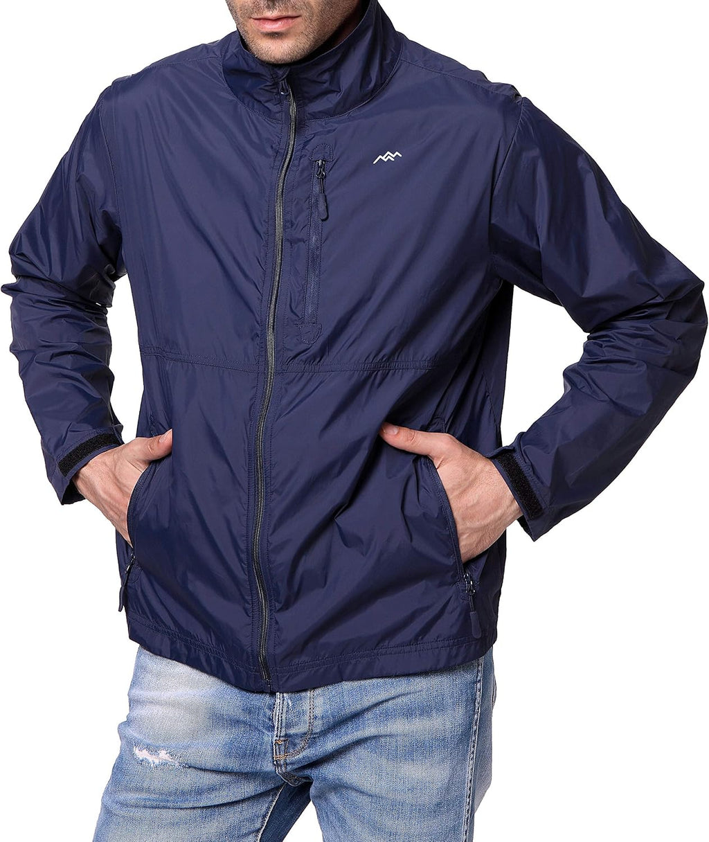 TRAILSIDE SUPPLY CO. Mens Windbreaker Jackets Lightweight Packable Jacket