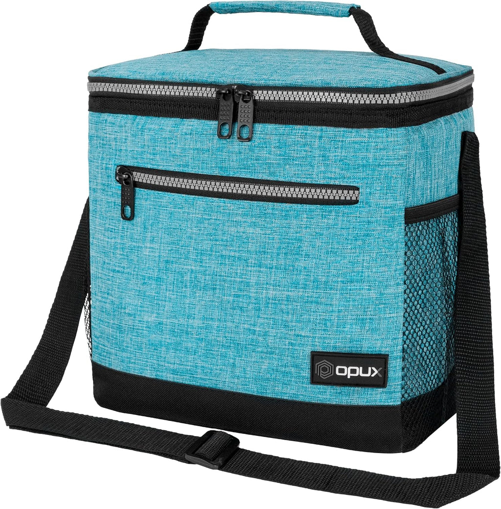 opux Insulated Lunch Bag for Men Women, Leakproof Kids Lunch Box, Charcoal