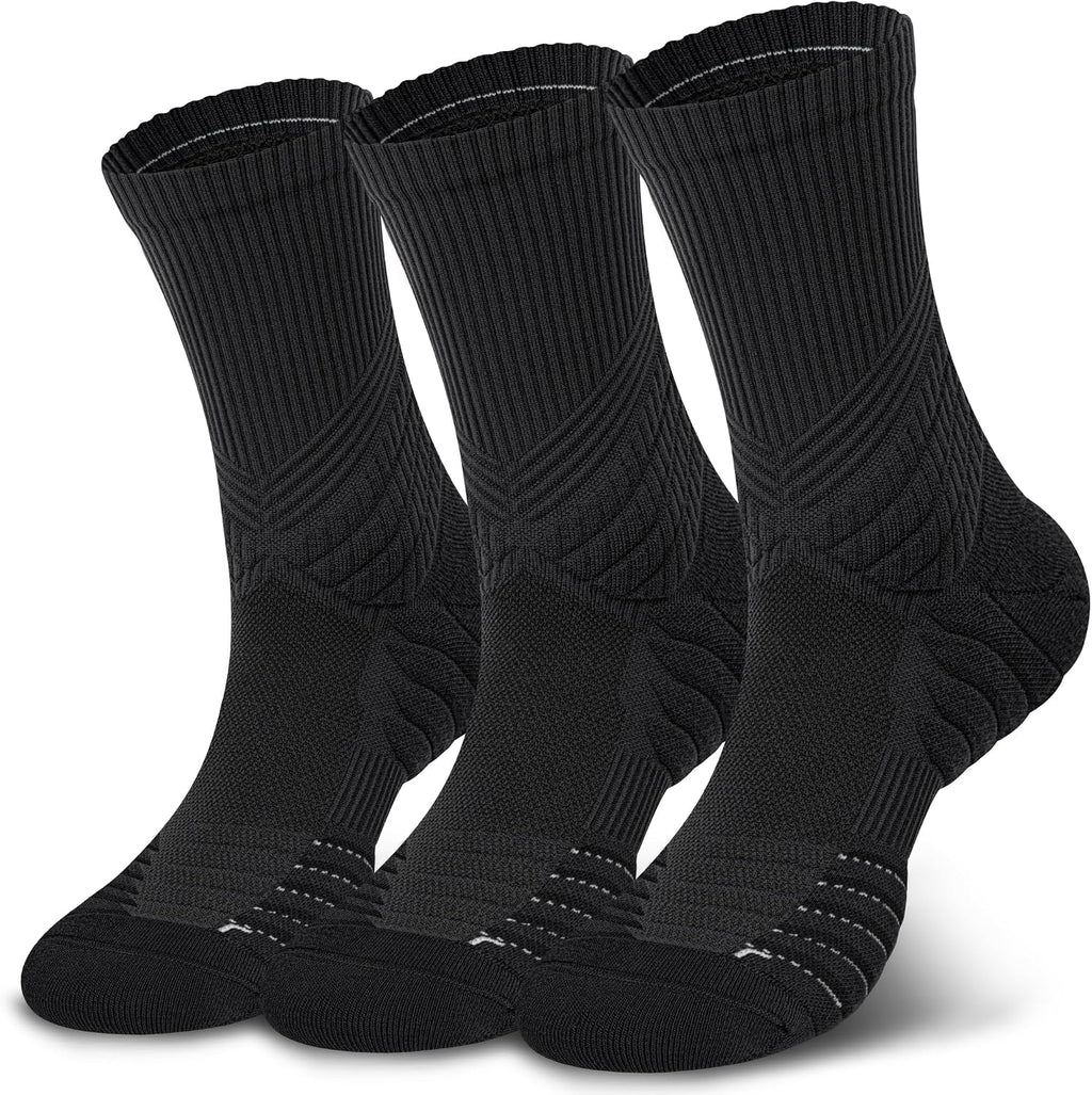 Hylaea Unisex Crew Socks for Running Athletic, Comperssion & No Blisters