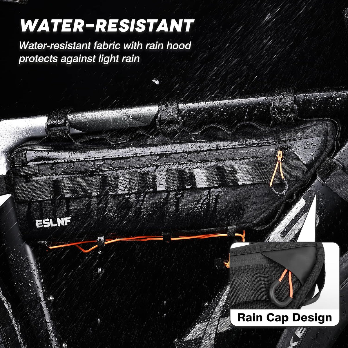 Bike Frame Bag Bicycle Bag for MTB Road Bike, Bike Triangle Bag, 2.7L Large Capacity Cycling Bag, Water-resistant Fabric, Universal Fit MTB, Road Bike, E-bike, Bike Accessories