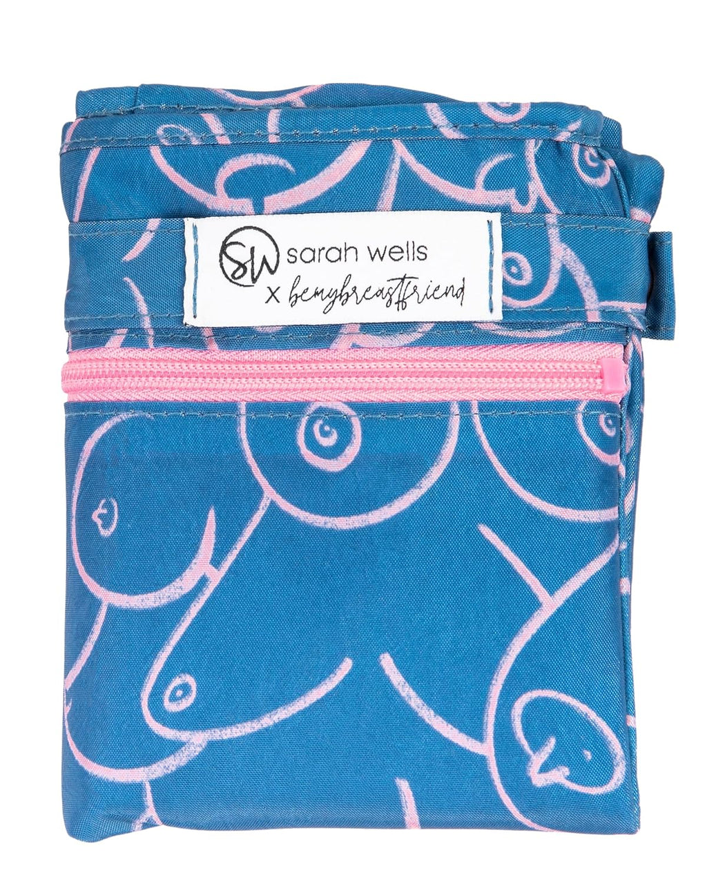 Sarah Wells Pumparoo Wet/Dry Bag with Staging Mat (Blue Pattern)