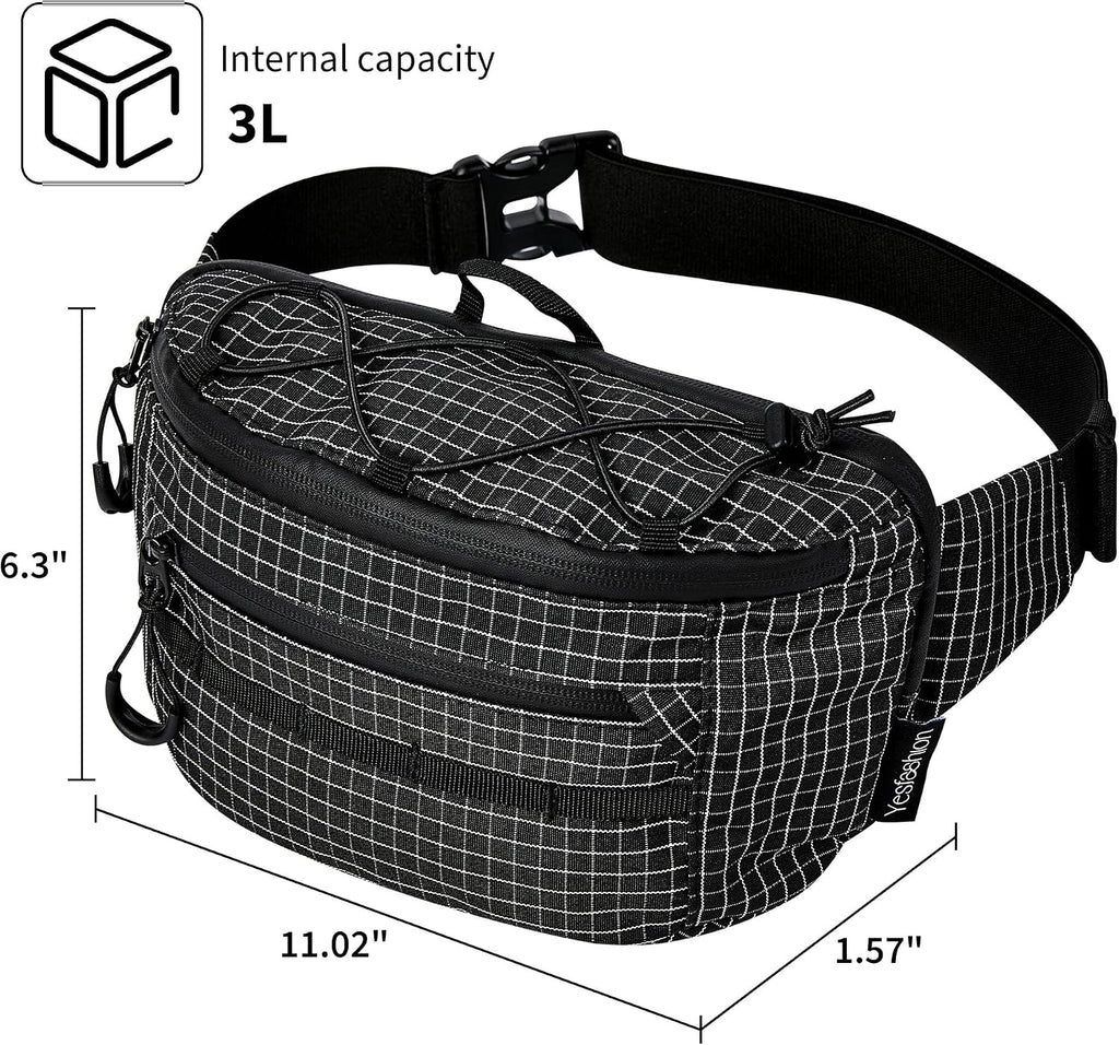 Tactical Fanny Packs for Women Men RFID Blocking Water Resistant Sling Bag