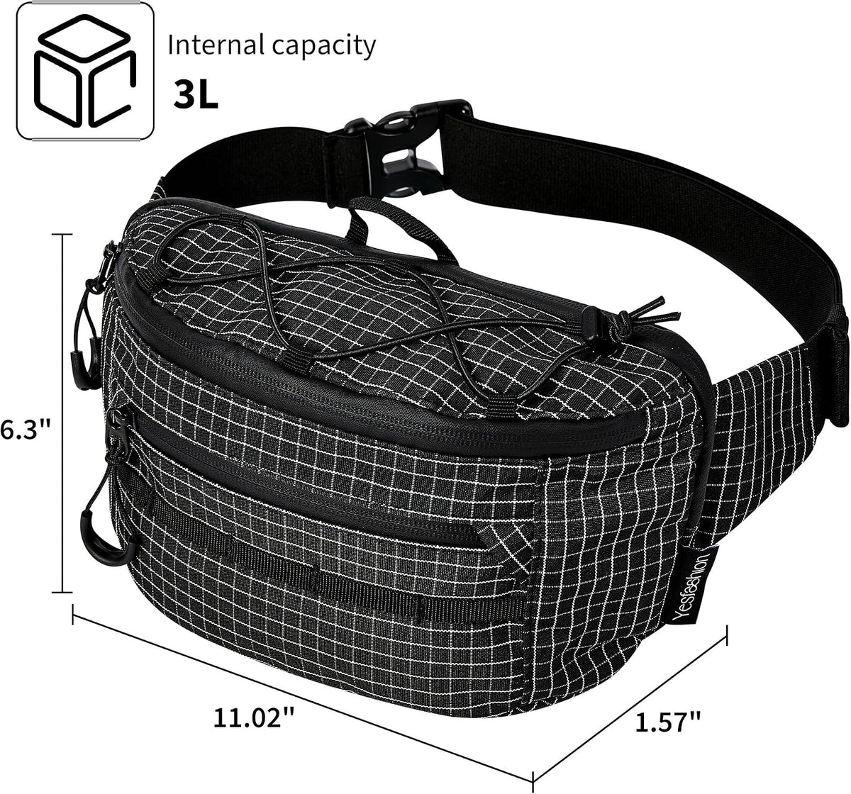 Tactical Fanny Packs for Women Men RFID Blocking Water Resistant Sling Bag