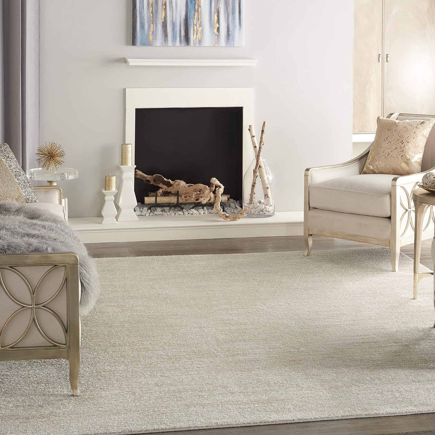 Nourison Home Essentials Indoor Outdoor Area Rug, Ivory Beige, 8' x 10'
