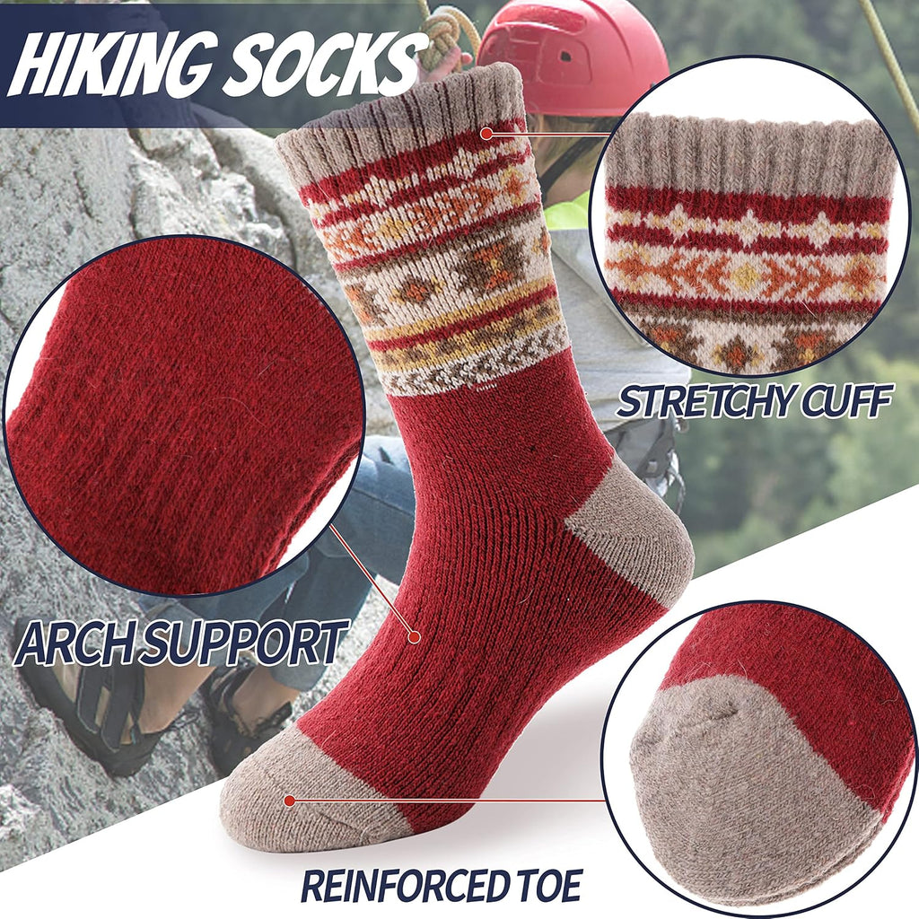 EBMORE Kids Merino Wool Hiking Thermal Winter Socks