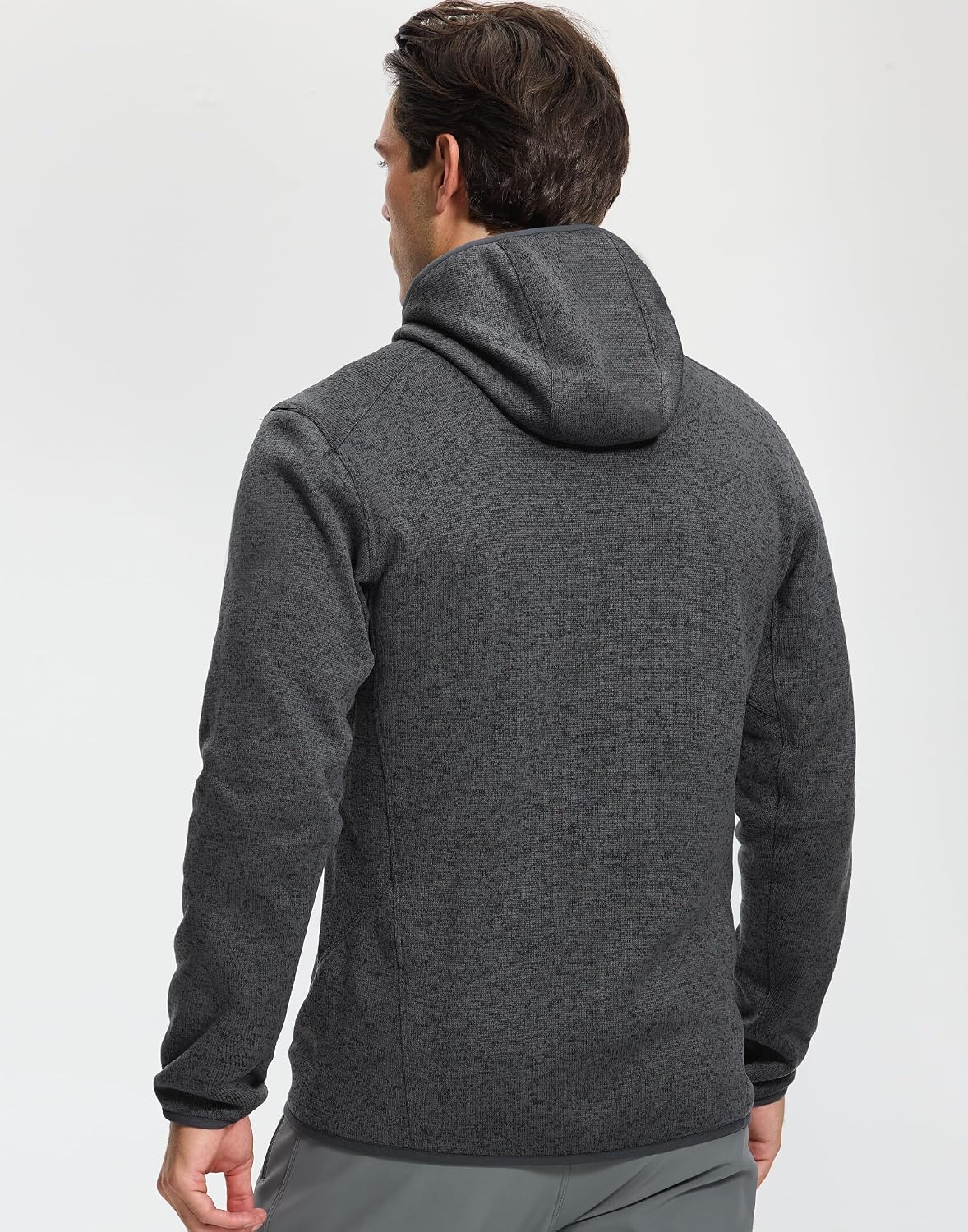 Pioneer Camp Men's Hooded Sweater Fleece Jacket Full Zip Hiking Mid Layer