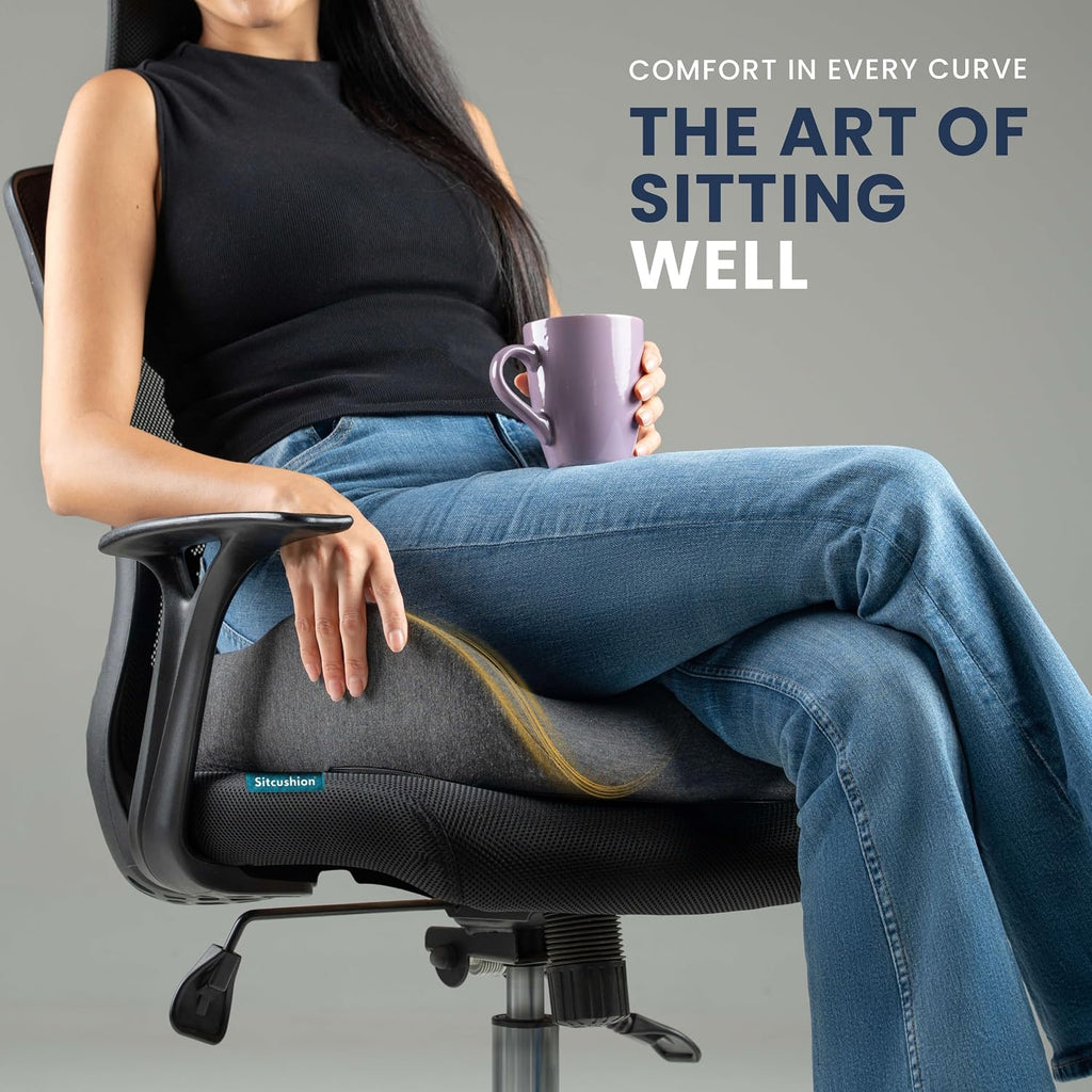 Ergo Office Chair Cushion for Back Pain, Sciatica, Tailbone Pain Relief