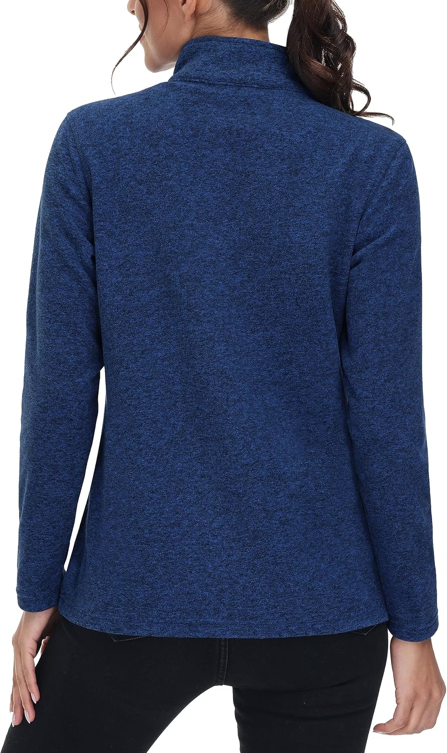 MAGCOMSEN Womens Fleece Zip Up Jacket with Pockets Lightweight Soft Coat