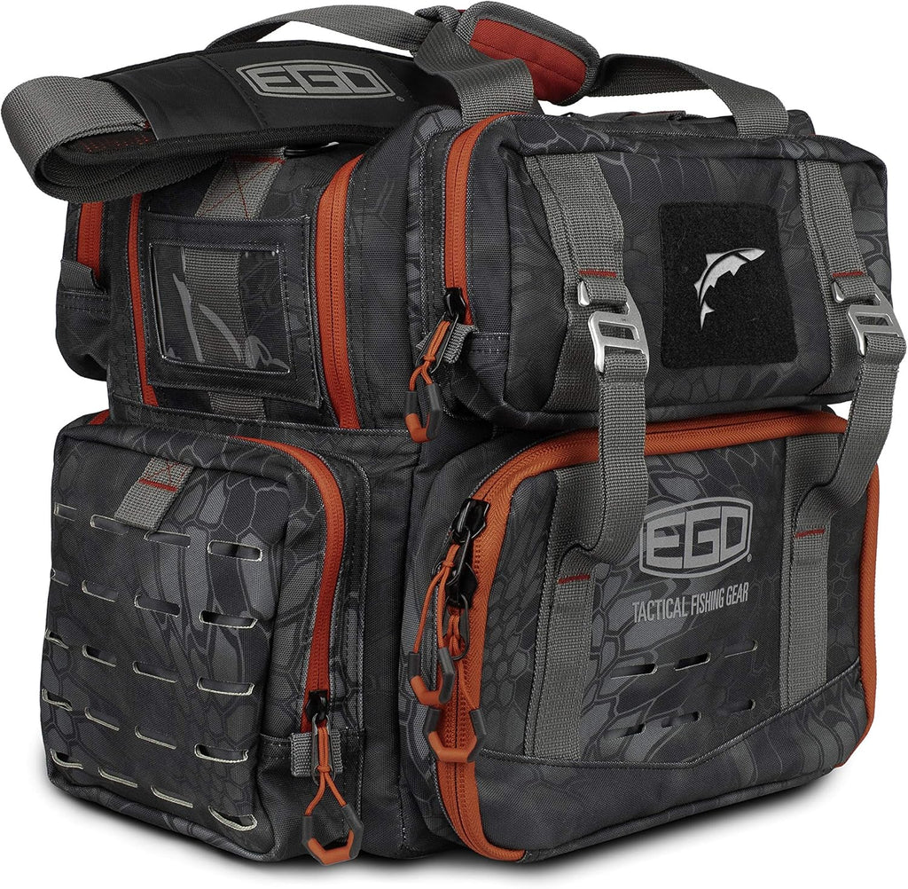 Ego Kryptek Tackle Box Shoulder Bag, 1000D Nylon, Tackle Trays, PVC-Backed