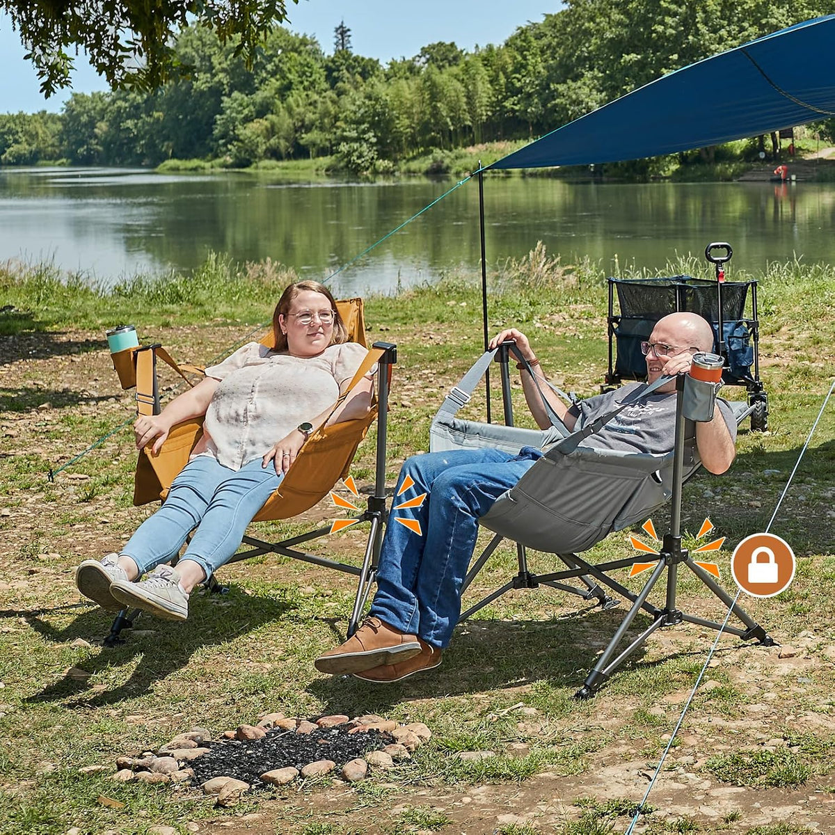 TIMBER RIDGE Hammock Camping Chair, Oversized Swinging Chair, 400lbs Load