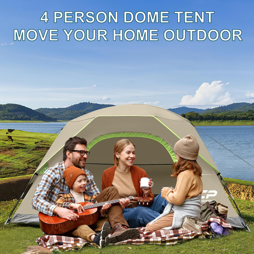 CAMPROS CP Tents for Camping 2/4/6 Person, Waterproof Windproof Dome Tent