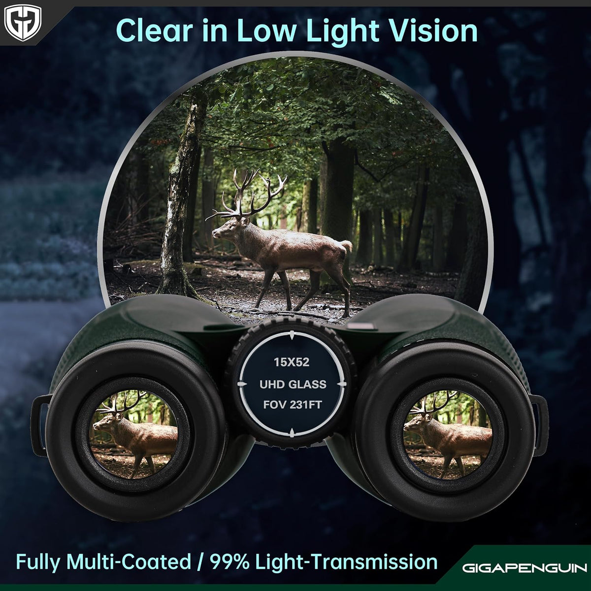 15x52 HD Binoculars for Adults High Powered with Upgraded Phone Adapter