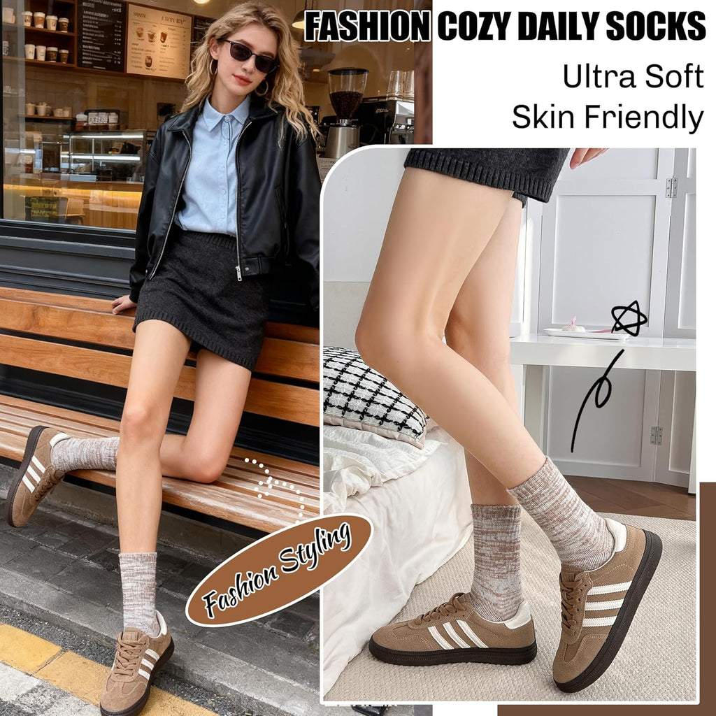 EBMORE Merino Wool Thermal Warm Winter Socks for Women Men