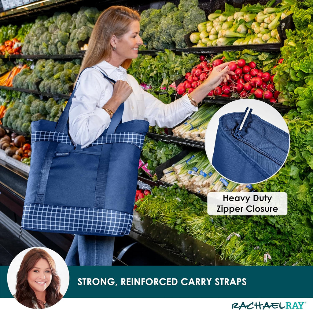 Rachael Ray Jumbo Chillout Thermal Tote, Insulated Soft Sided Cooler Bag