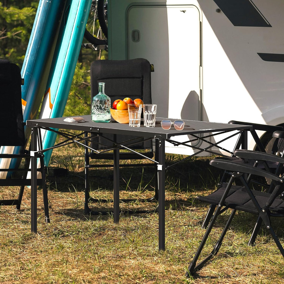 OUTSIDER Roll-Up Aluminum Camping Table for 4-6 People