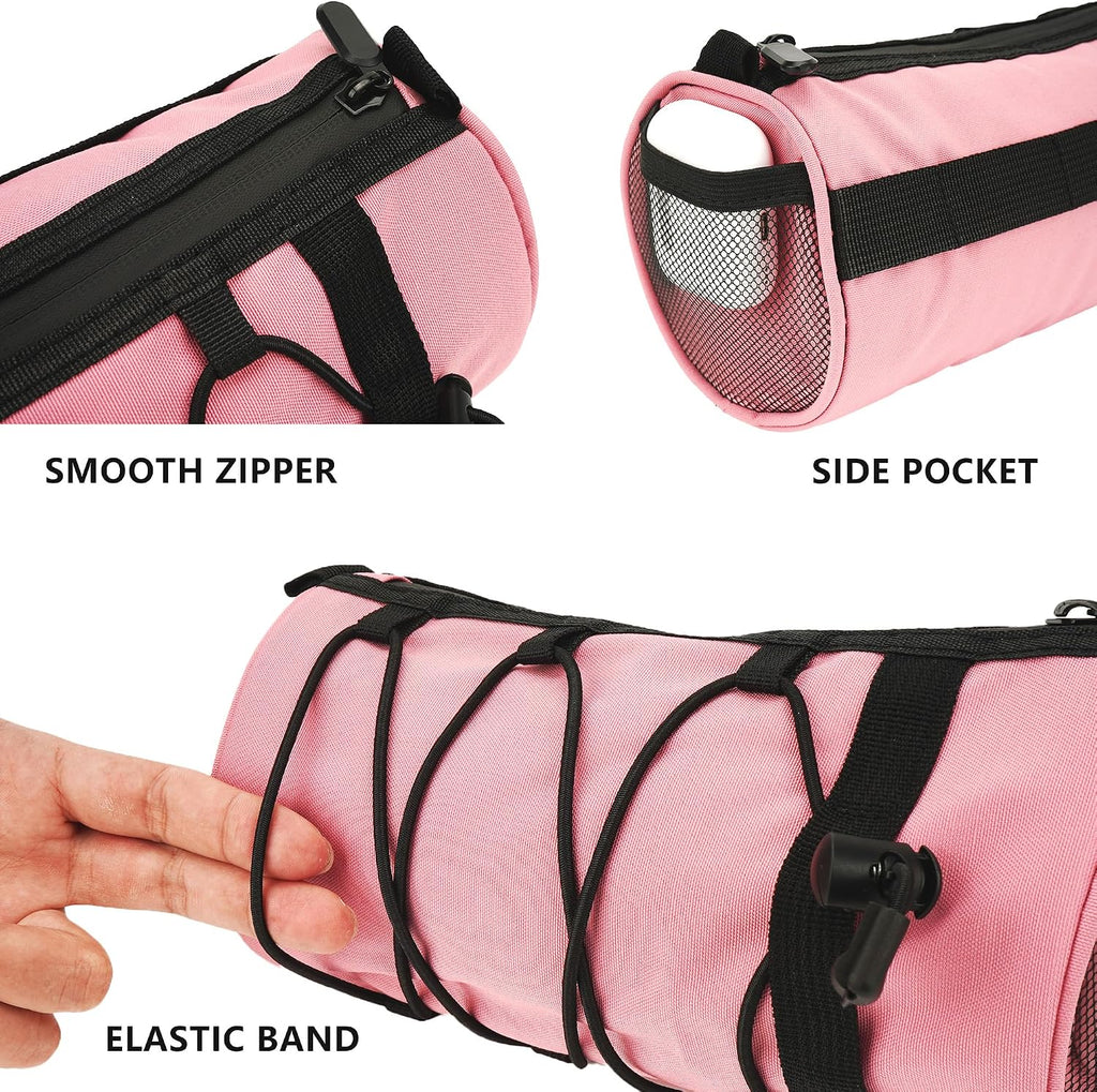 Bike Handlebar Bag for Bicycle, Nylon Cycling Front Bag with Side Pockets and Elastic Cord, Compact Storage Pouch for Commuting, Travel and Daily Riding
