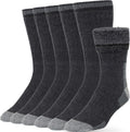 Alvada Mens Merino Wool Crew Socks Thermal and Warm Socks for Winter Work Hiking Running 3 Pairs