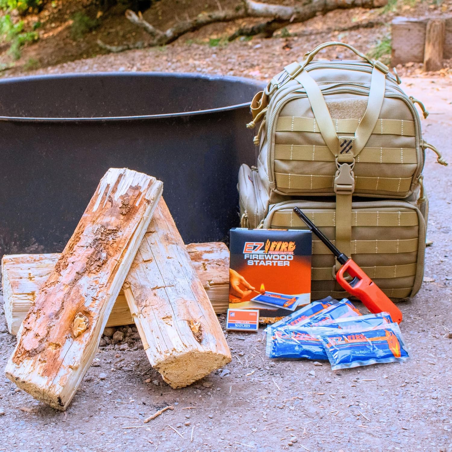 – All-Natural Fire Starters for Campfires, Fire Pits, BBQs & Fireplaces – Long Burning, Weather-Resistant, Non-Toxic & Easy to Light | 40 Pack