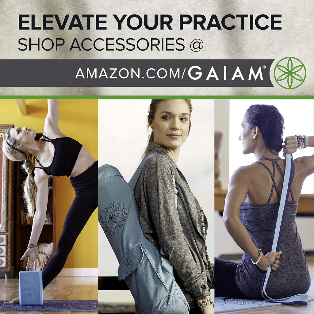 Gaiam Folding Yoga Travel Mat, 2mm, Foldable & Lightweight