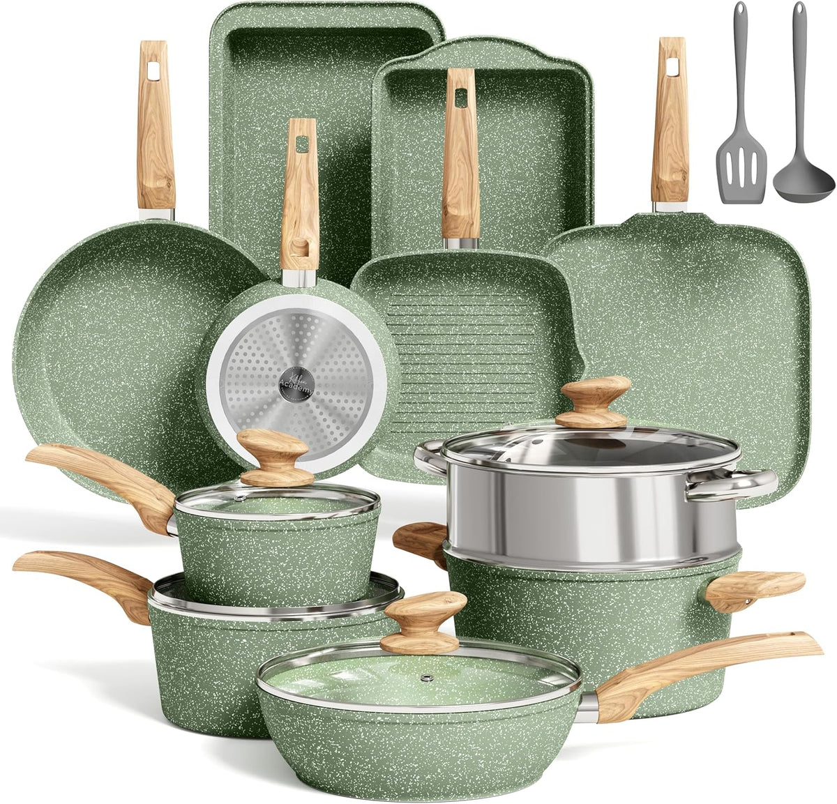 MAISON ARTS 17 Piece Pots and Pans Set Non Stick, Induction Cookware Sets