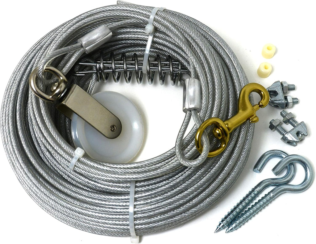 Four Paws Heavy Weight Trolley Exerciser Silver 100 Feet