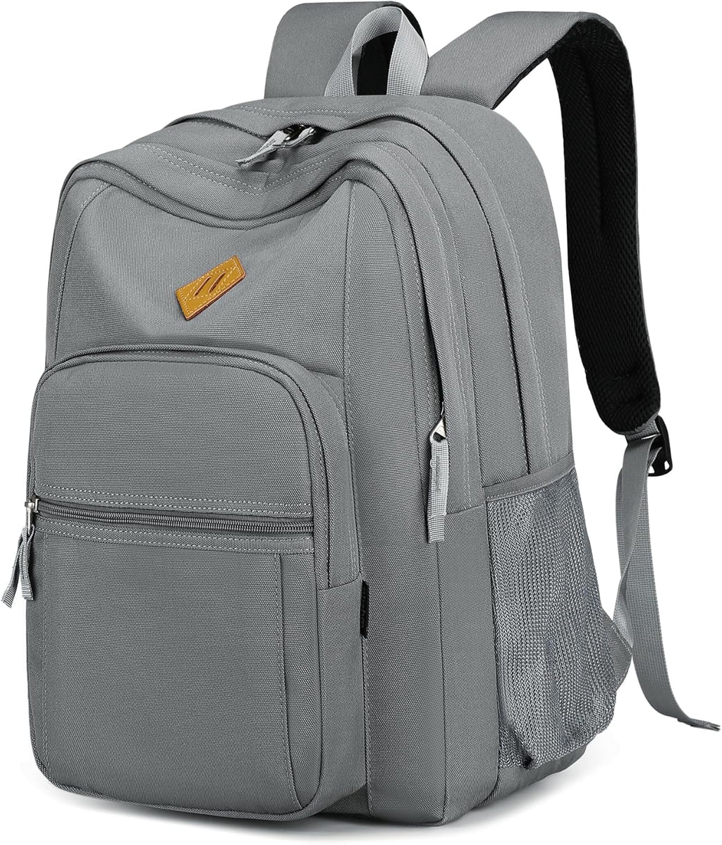 abshoo Classical Basic Womens Travel Backpack For College Men Water Resistant Bookbag (Grey)
