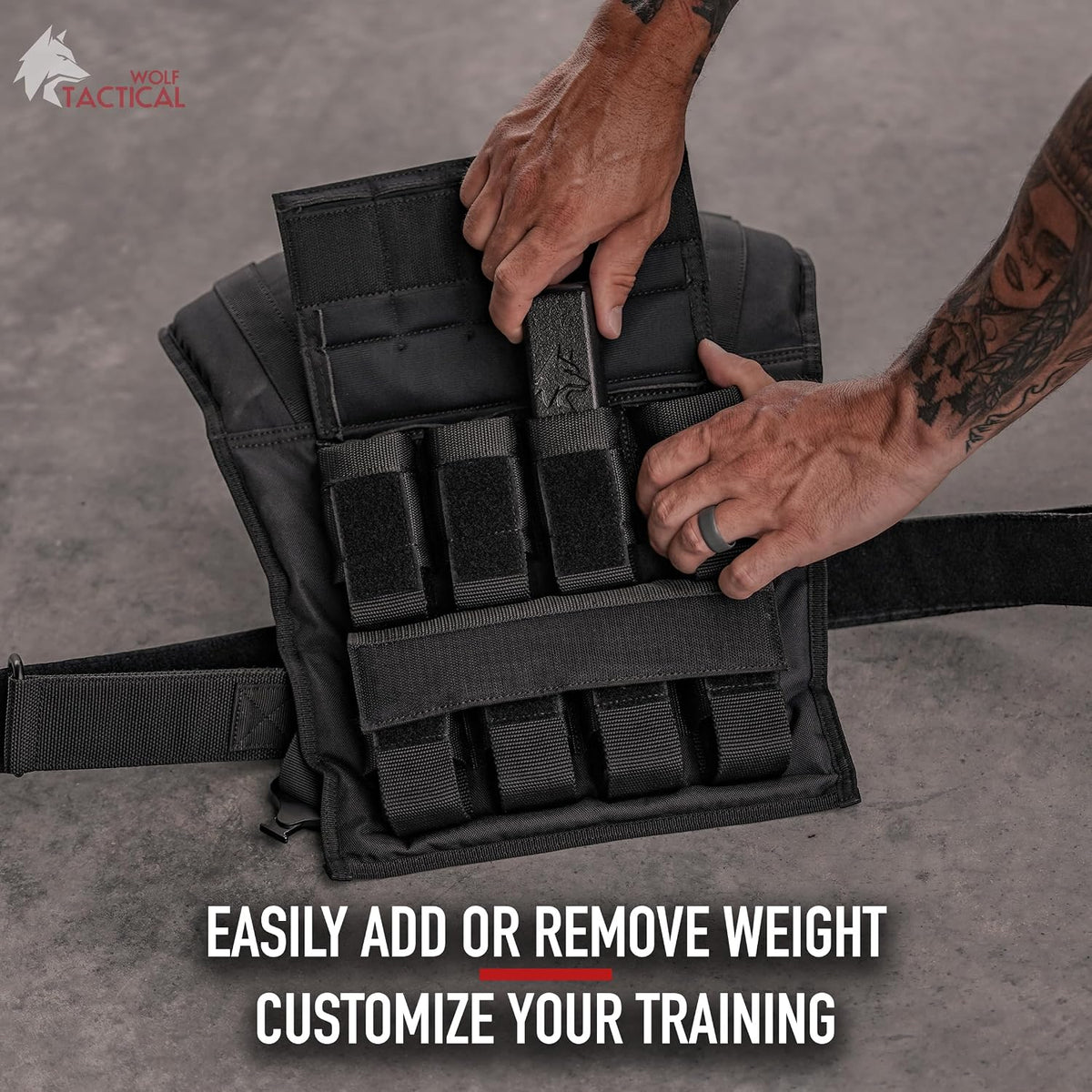 WOLF TACTICAL Weighted Training Vest - Weighted Vest Men Strength Training Weight Vests Workout Vest Weight Vest for Men