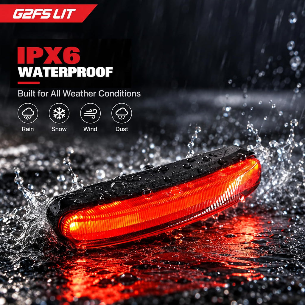 220 LM Rechargeable Bike Tail Light, IPX6 Waterproof Cycling 260° Wide Visible Safety Flashlight,Can emit a Large Light spot 5 Light Mode for Adult Kid Road Mountain Accessories for Night Ride