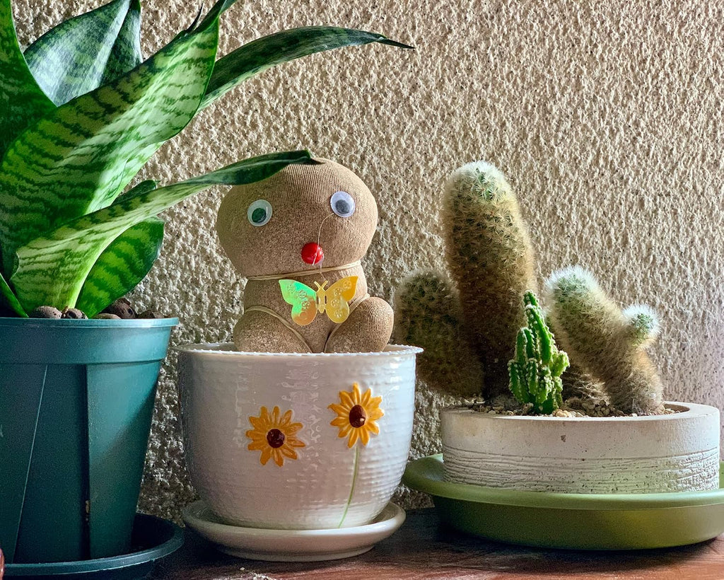 Ceramic Plant Pots,Sunflower Planters with Drainage Holes & Matching Saucer