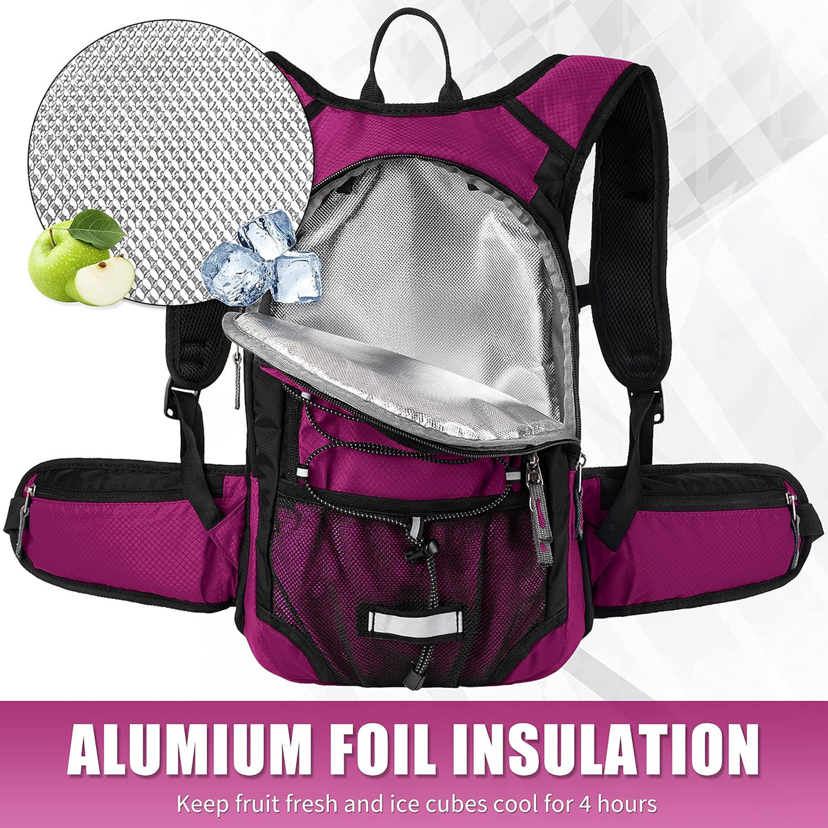 Hydration Pack Hiking Water Backpack - Miracol Insulated Water Bag with 2L Bladder