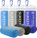 Sukeen 4 Pack Cooling Towels (40"x 12"), Cooling Neck Wraps, Soft Ice Towel