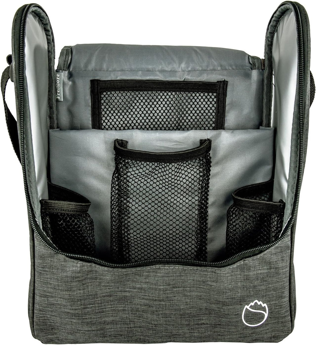 Insulated Wine 3 or 6 Bottle Carriers Tote Travel Cooler Gift Bag For Airplane Liquor With Padded Shoulder Strap