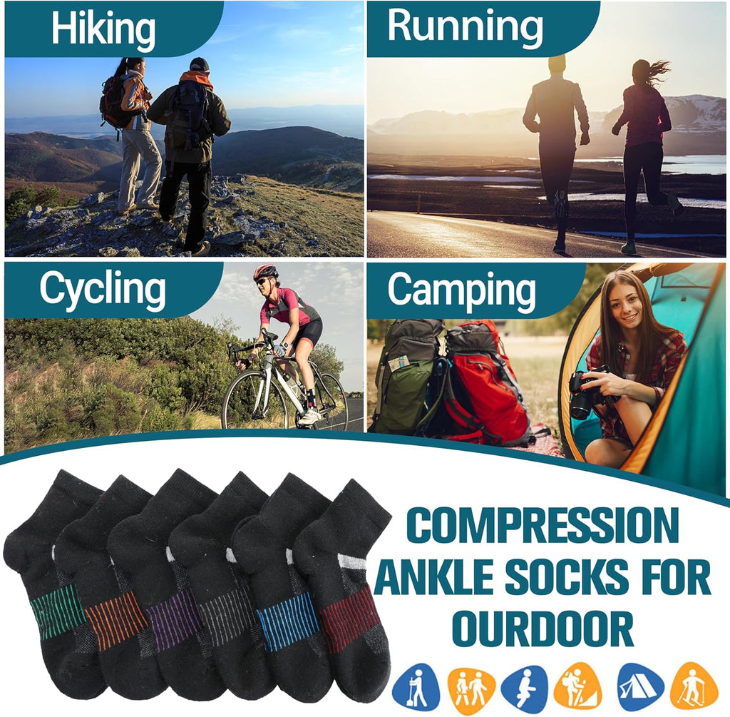Anlisim Merino Wool Ankle Running Hiking Socks for Women and Men