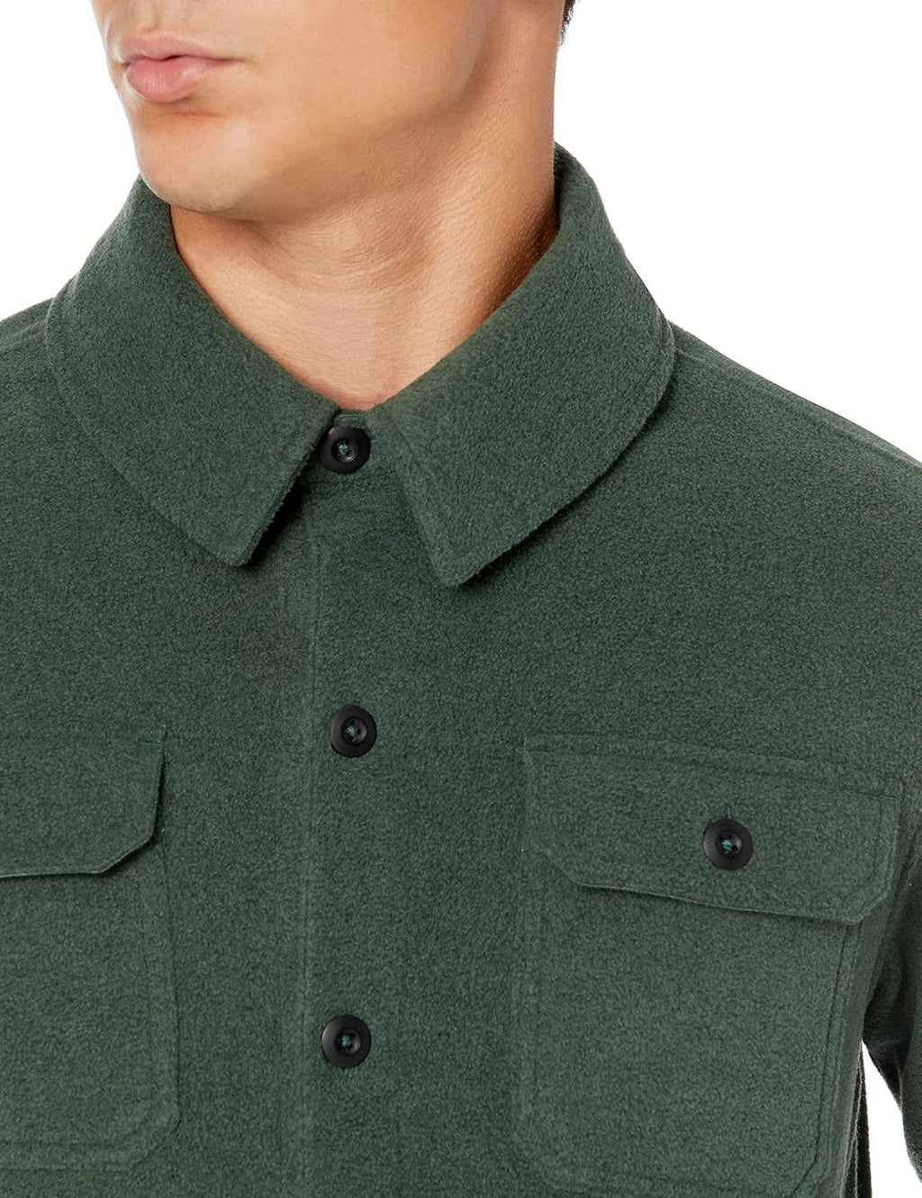 Amazon Essentials Men's Long-Sleeve Polar Fleece Shirt Jacket for Winter, Jackets