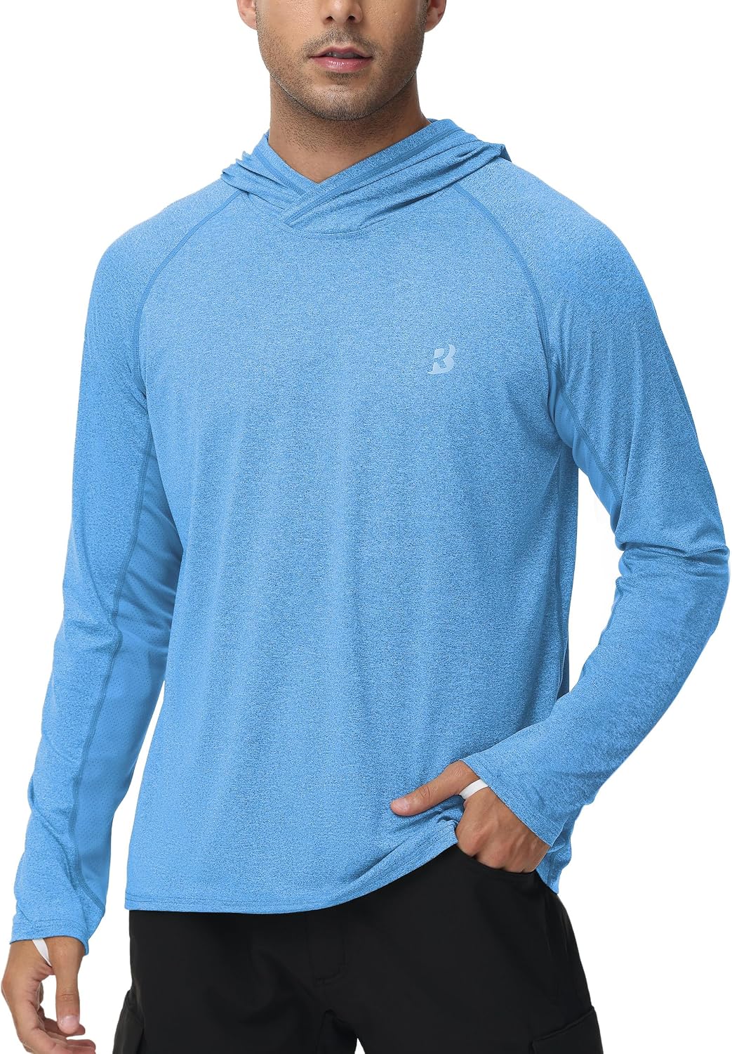 Roadbox Men's UPF 50+ Fishing Shirts, Long Sleeve UV Sun Protection Hoodie