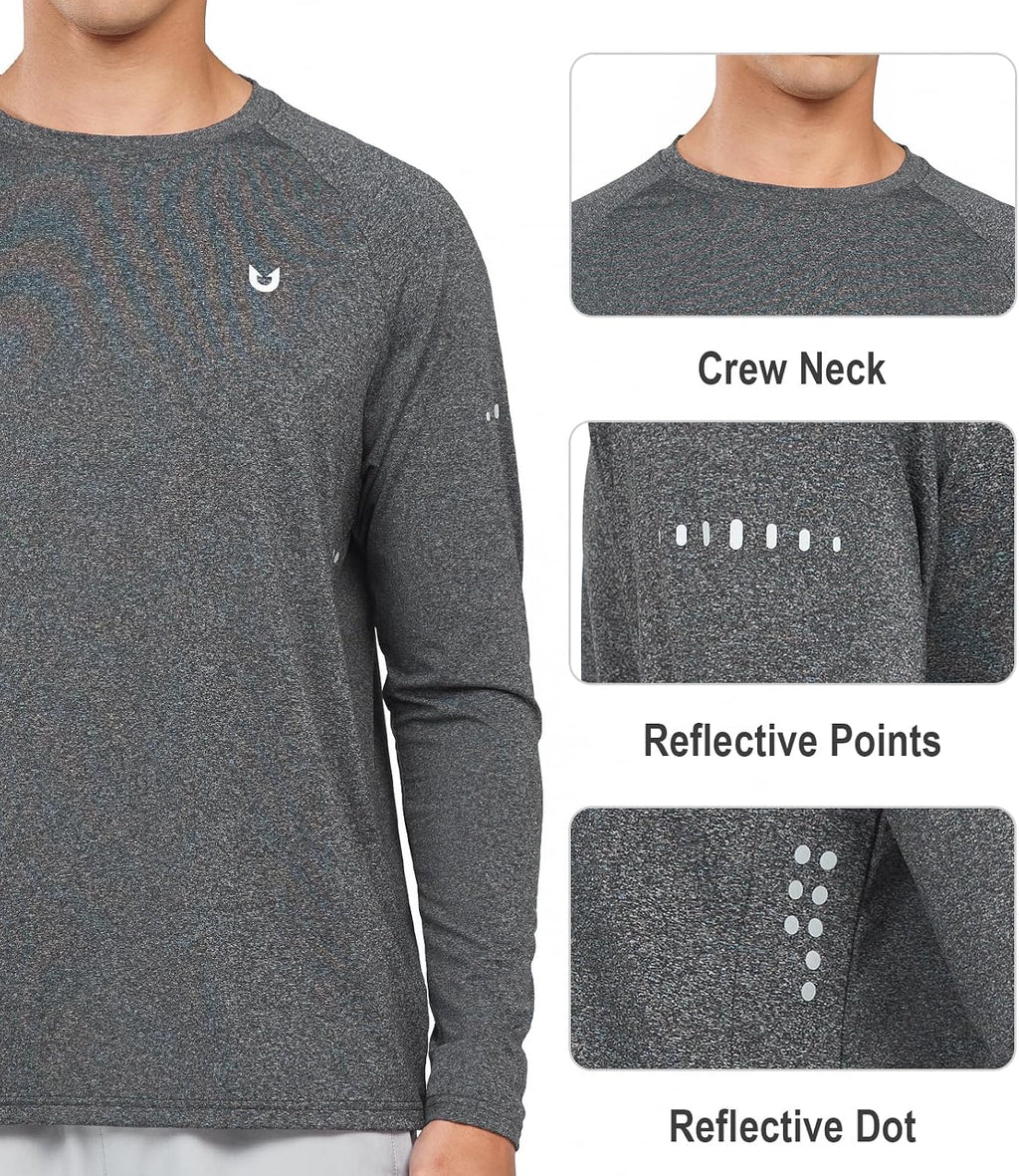 NORTHYARD Men's Sun Protection Shirts UPF 50+ Long Sleeve Running Workout