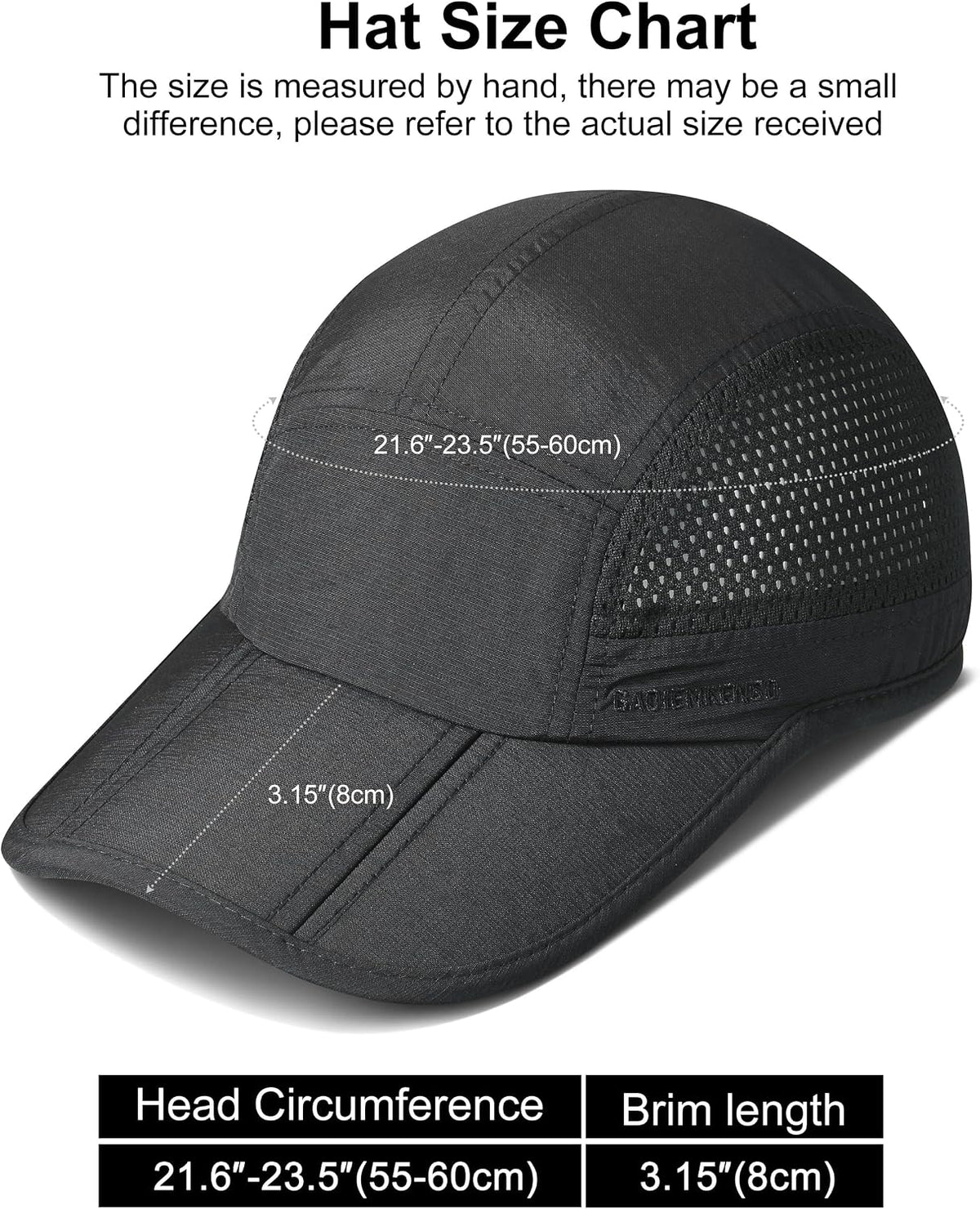 GADIEMKENSD Mens Folding Outdoor Hat Long Brim UPF 50+ Sun Protection