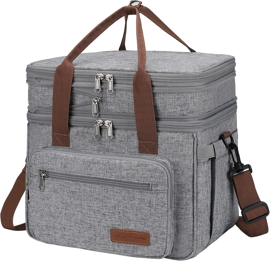 Maelstrom 23L Insulated Lunch Box, Expandable Double Deck Cooler Bag
