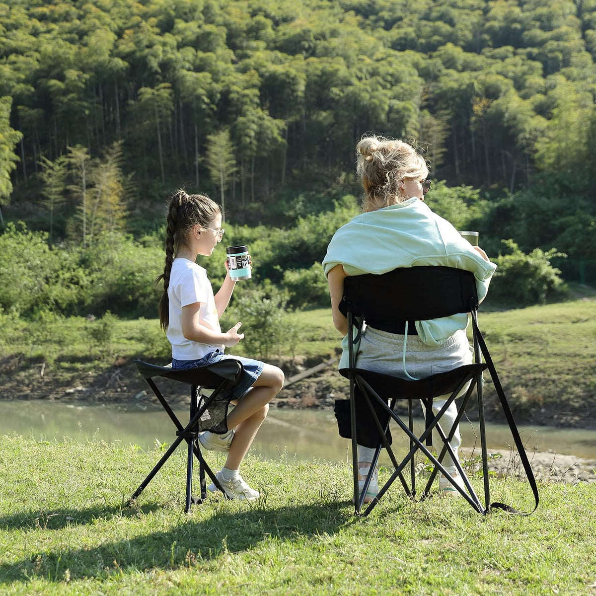 Portal Tall Folding Tripod Stool Portable Tripod Chair for Outdoor Camping