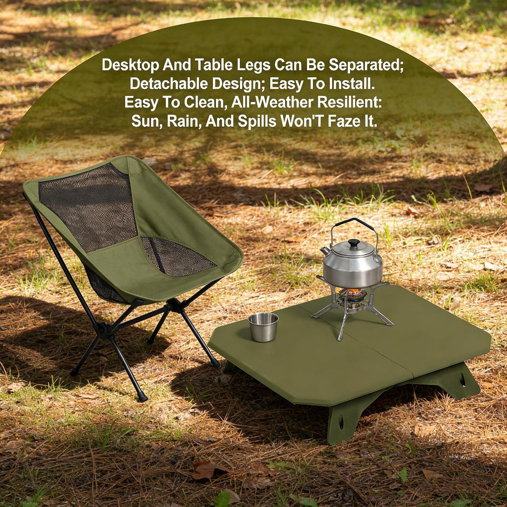 2-in-1 Tactical Camping Table with Adjustable Height